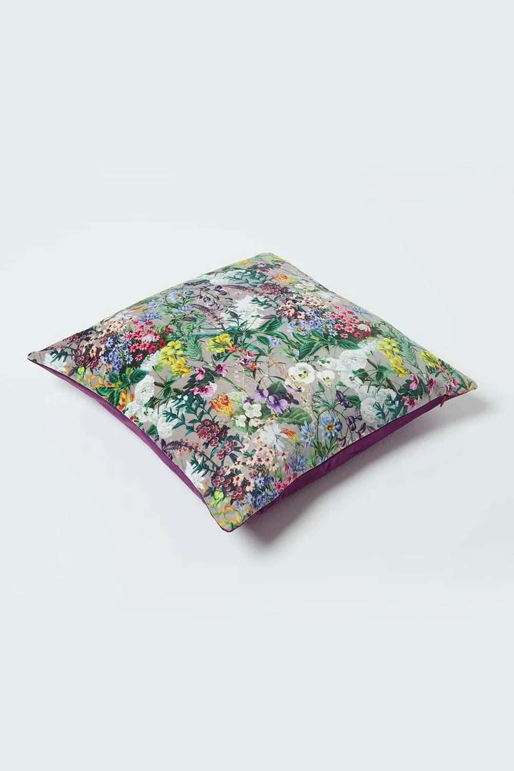 Homescapes Floral Botanical Garden Cushion 46 x 46 cm in Purple 5