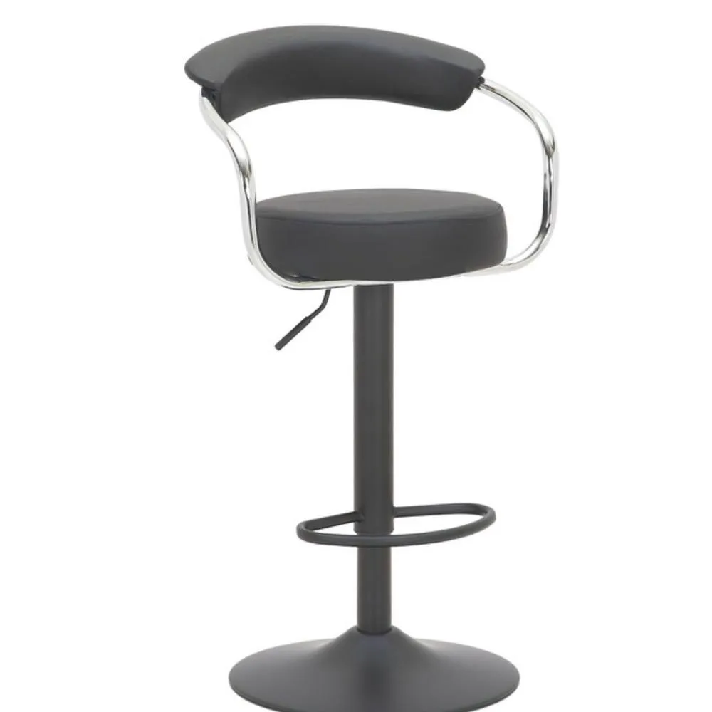 netfurniture Lazio Matt Black Bar Stool Black