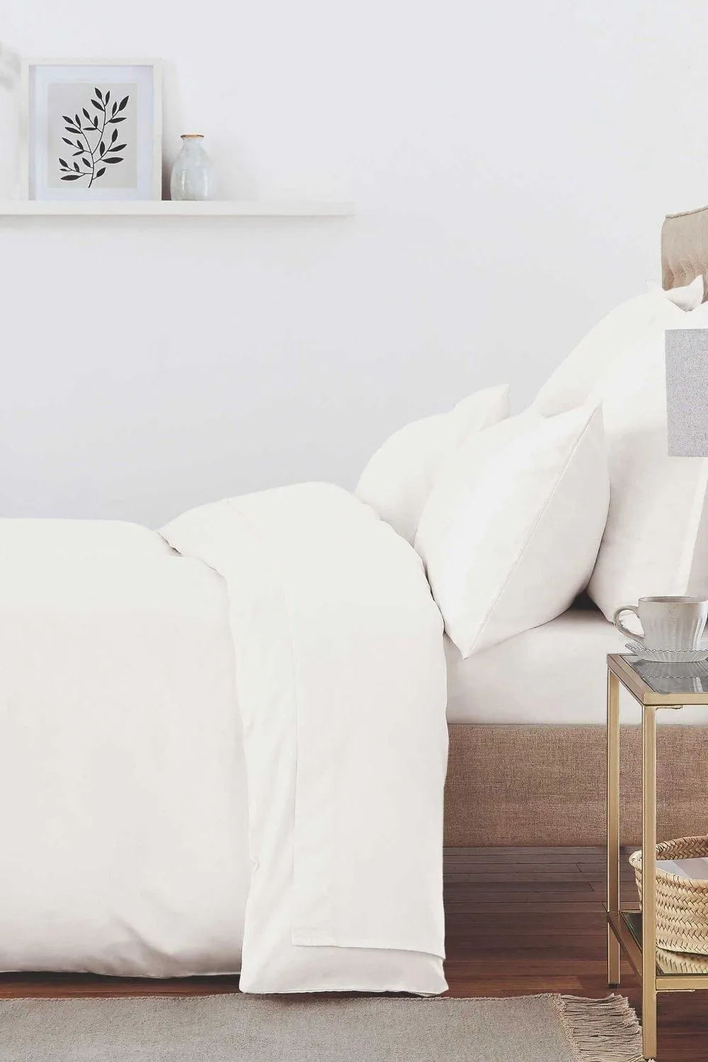 Murmur ' 250TC Plain Dye' Square Pillowcase in White 2