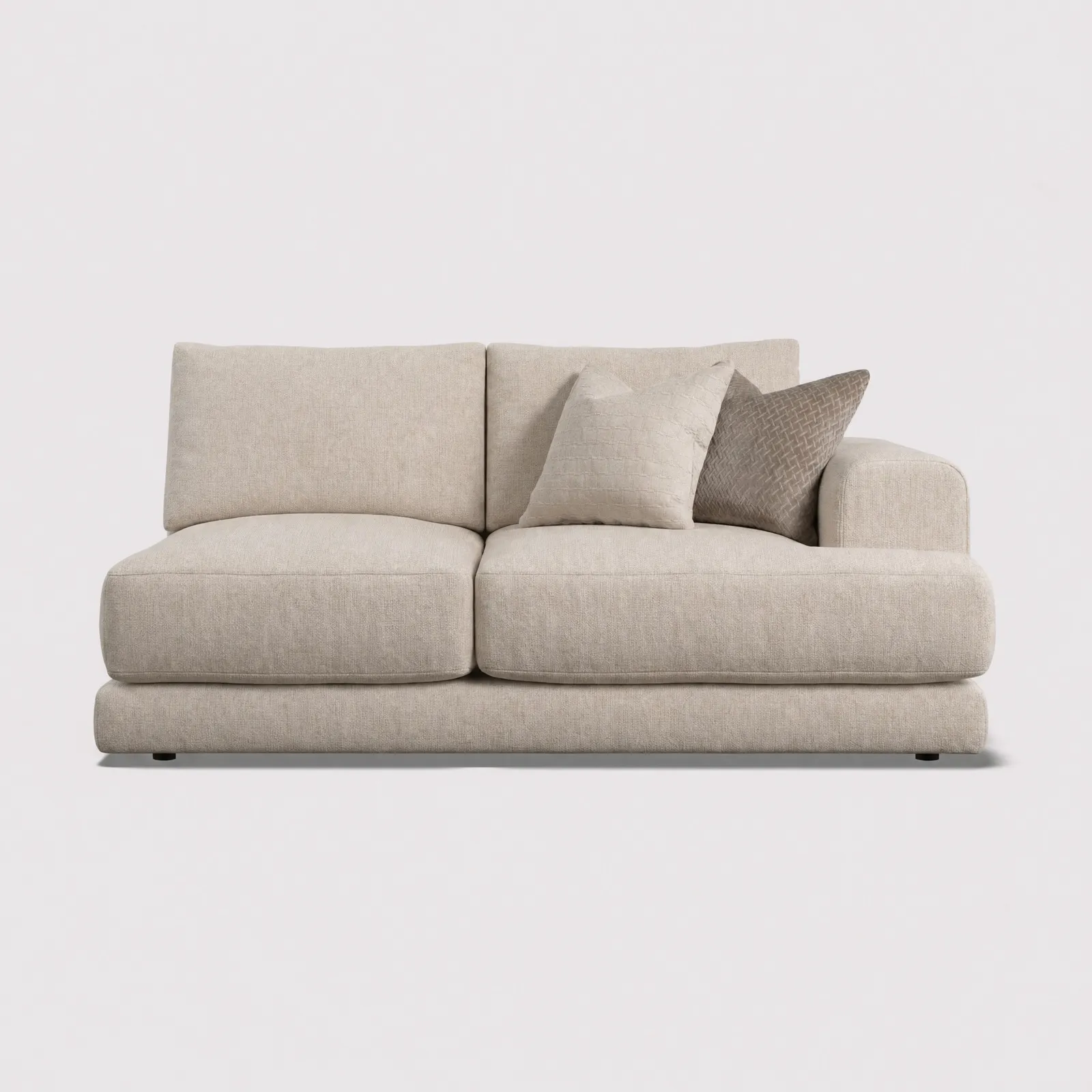 Lomax 1 Arm Medium Sofa Rhf, Neutral | Barker & Stonehouse