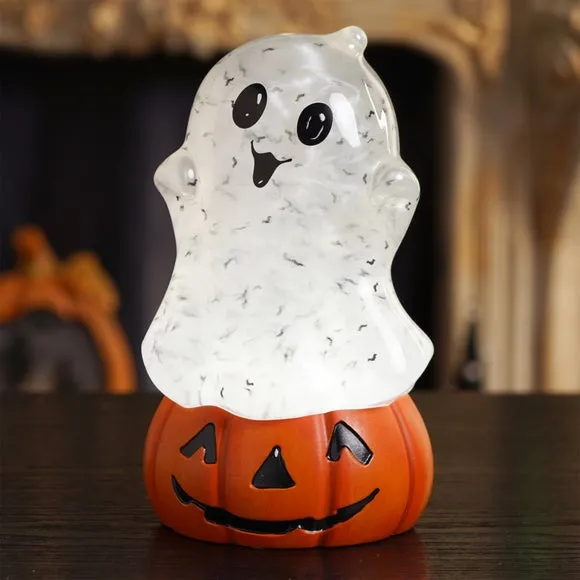 Hocus Pocus LED Ghost & Pumpkin Light Up Glitter Spinner with Music