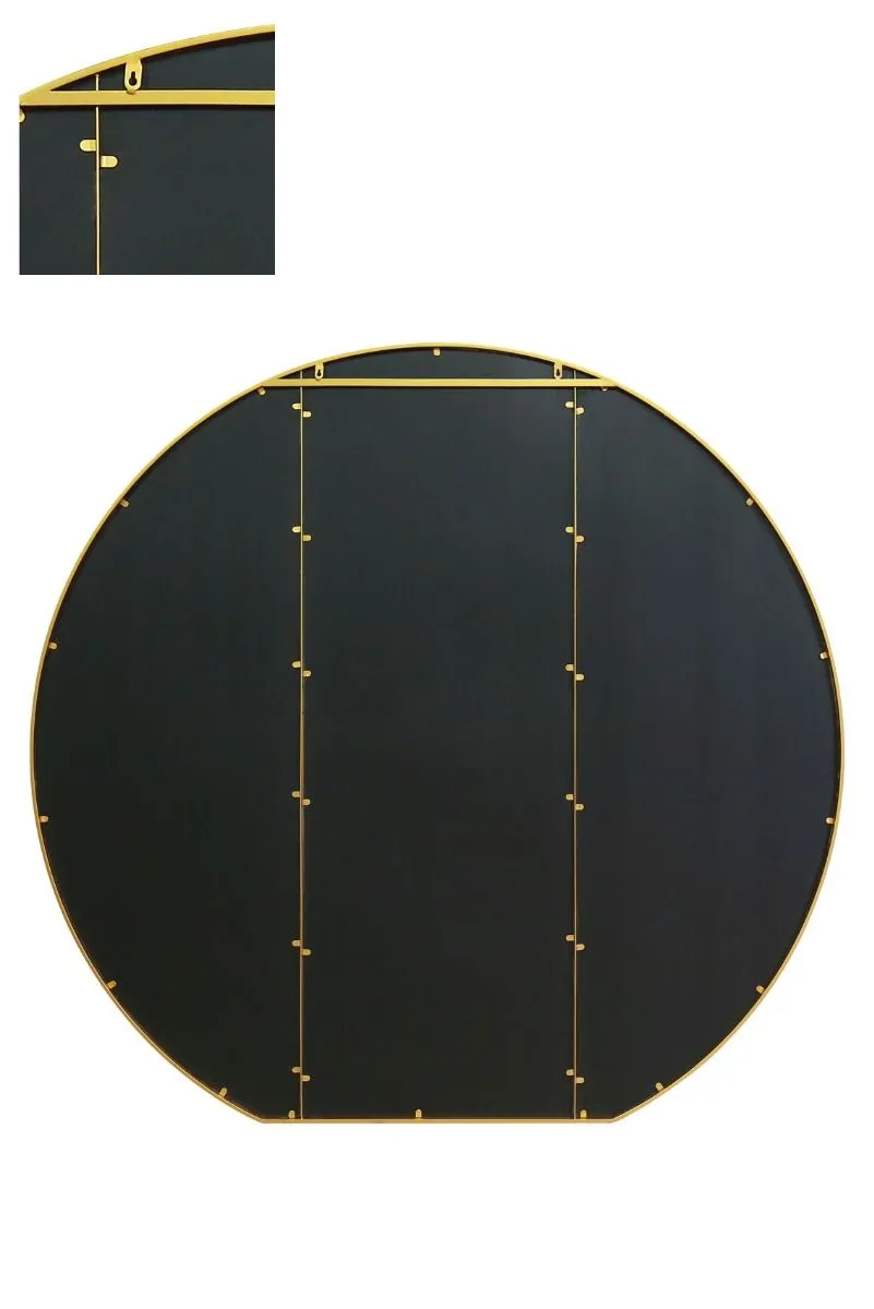 MirrorOutlet Gold Framed Flat Bottom Circular Garden Wall Mirror (189CM X 180CM) 4