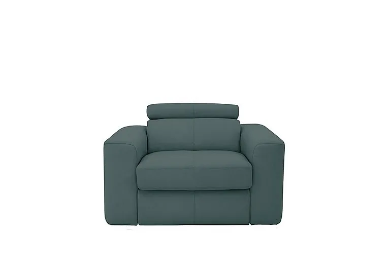Infinity Leather Armchair - BV Lake Green