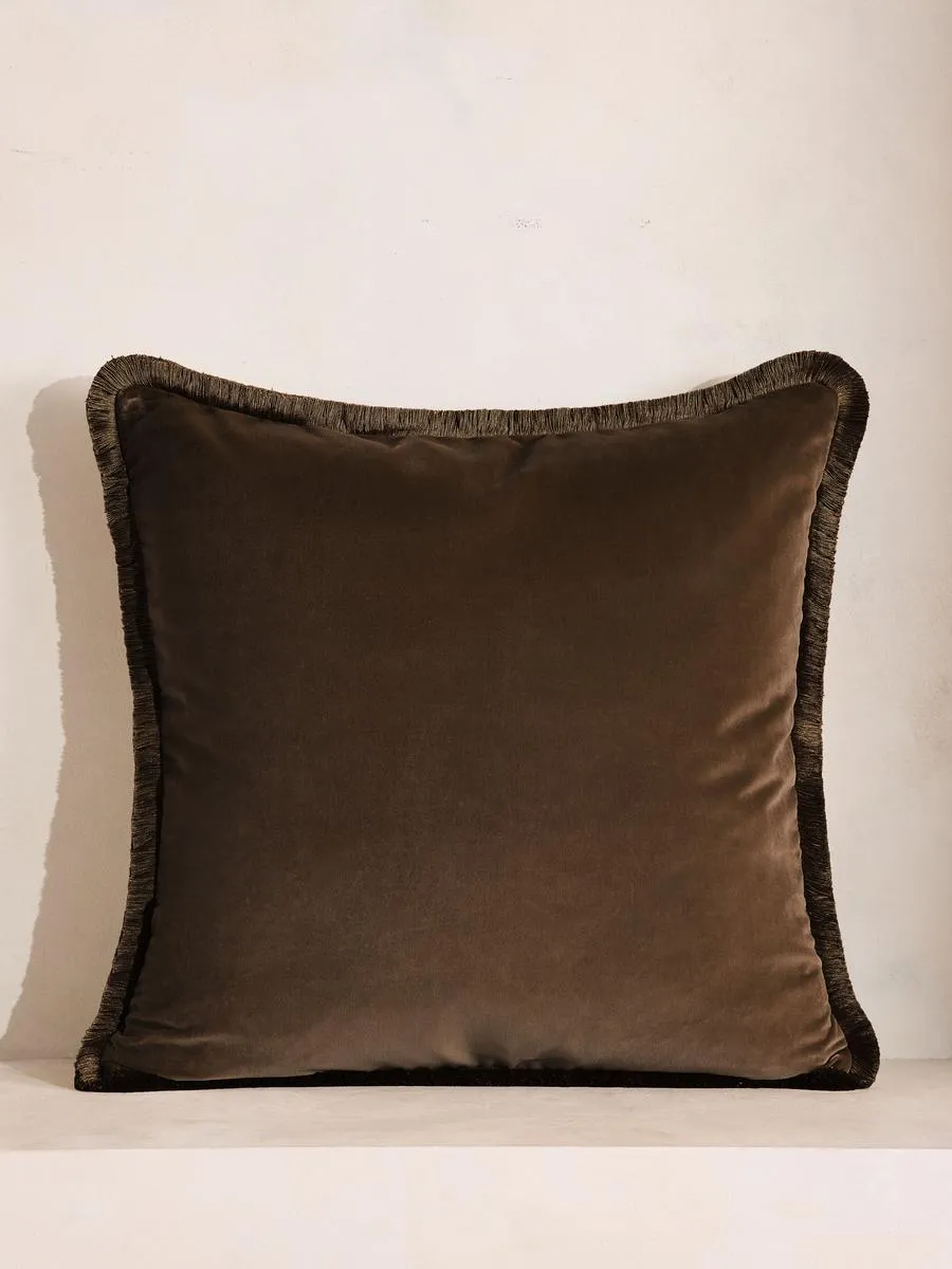 Margeaux Square Cushion, Chocolate