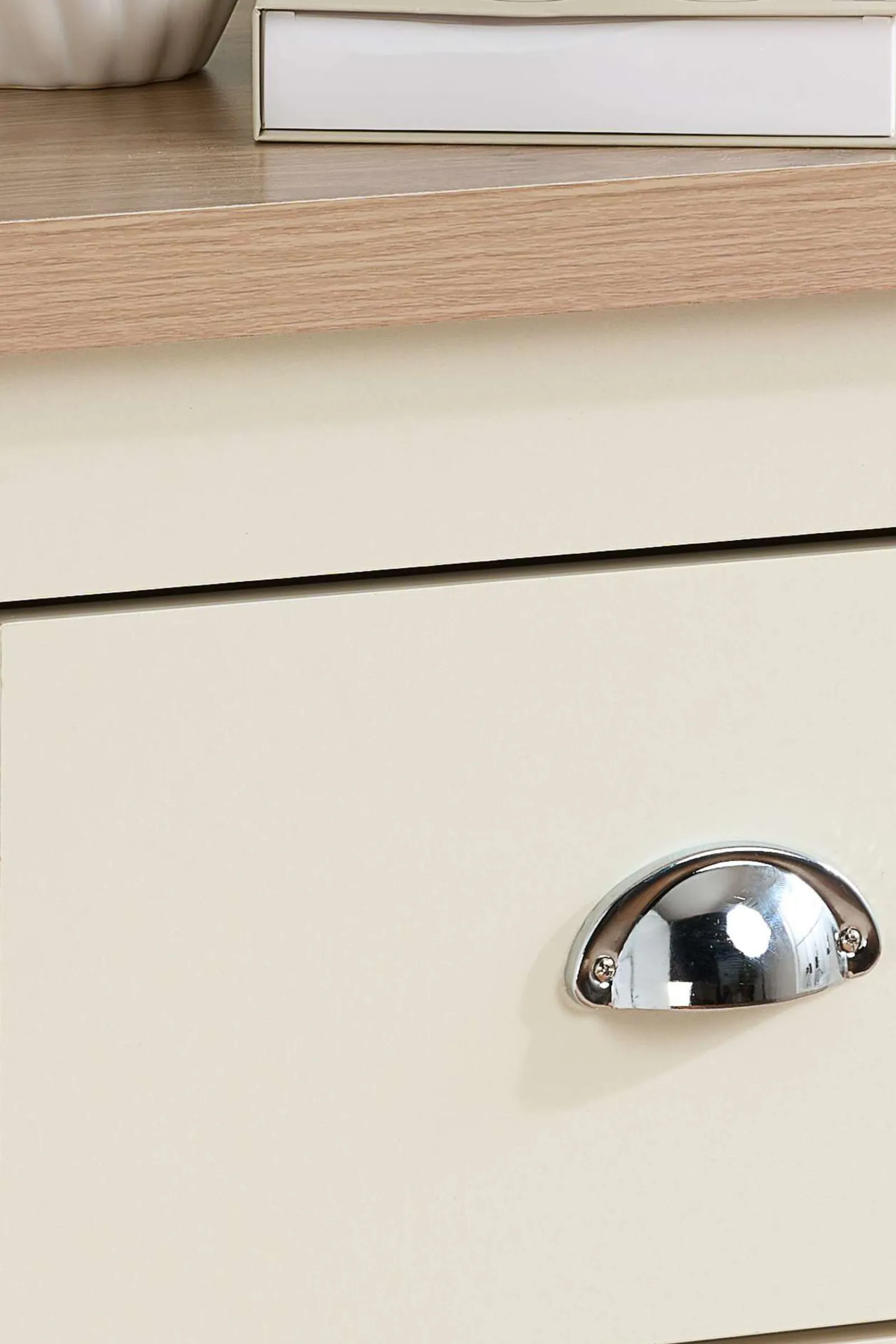 Birlea Highgate 4 Drawer Chest Grey & Oak in Cream 3