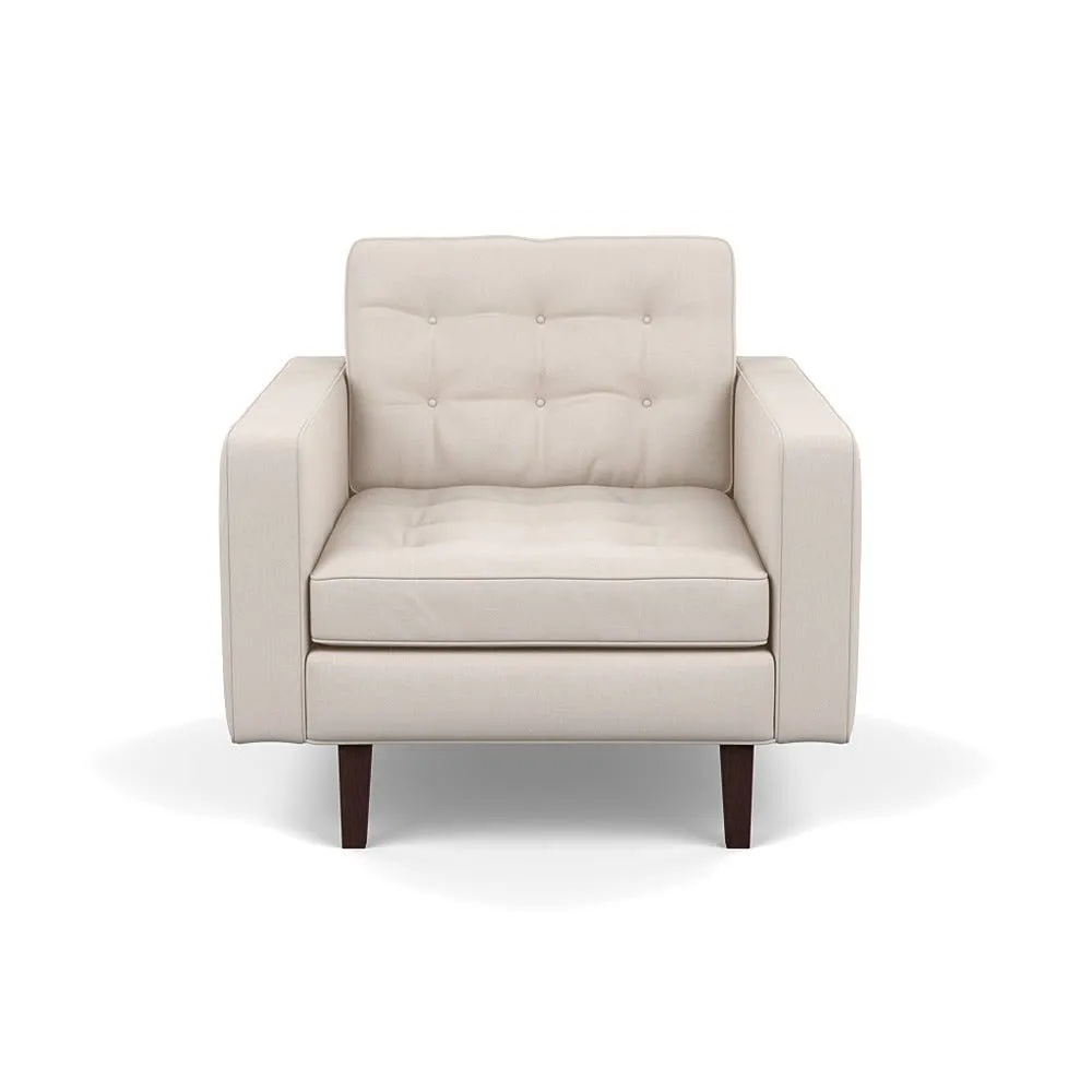 Heal's Hepburn Armchair Siena Cotton Natural Wenge