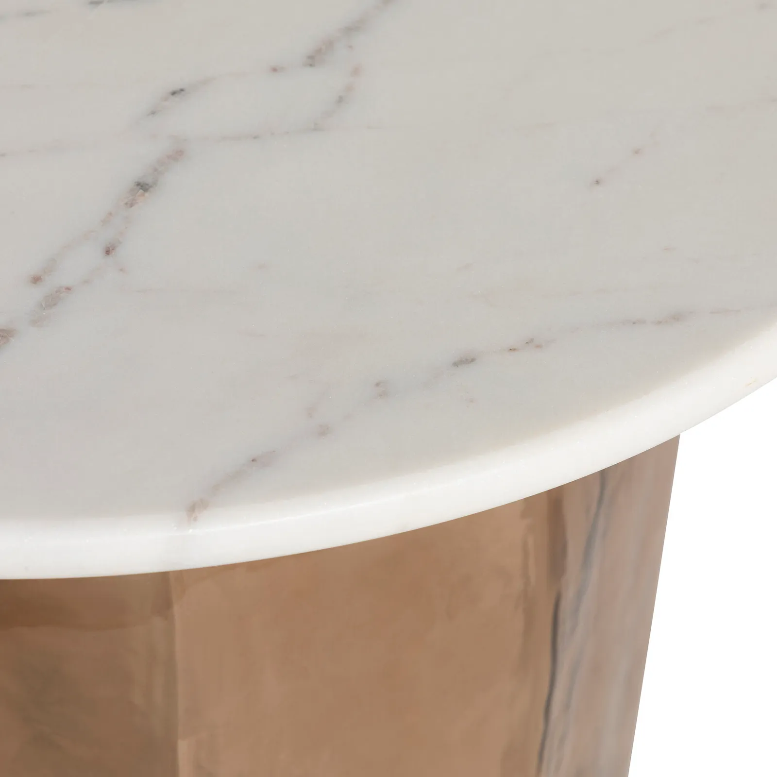 Rossi Large Coffee Table 48.3X48.3X47 Cm, Round, White Glass | Barker & Stonehouse 4