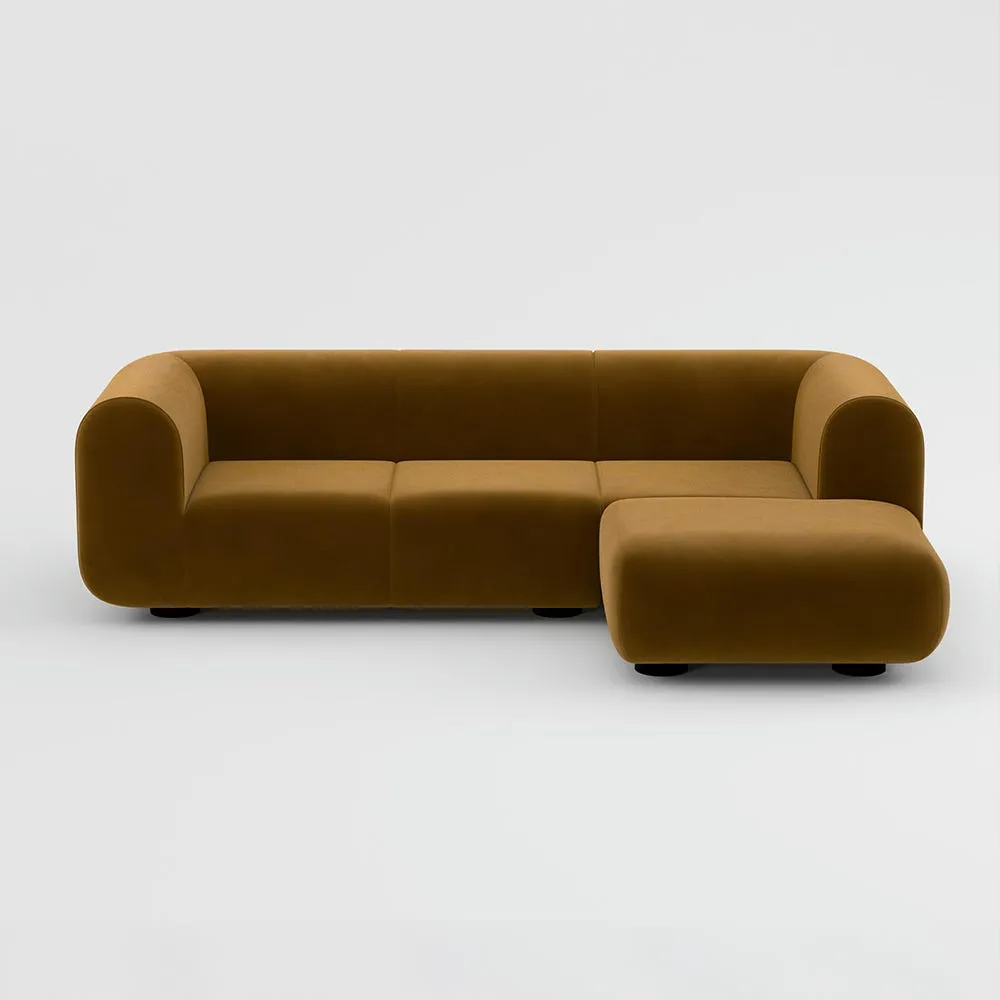 Tom Dixon Plump Corner Sofa Config 5 Royal 132 Black Legs 2