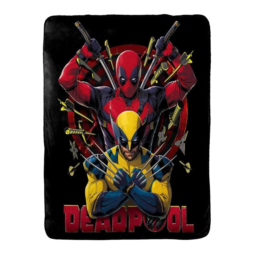 Marvel Plush Throw in Black