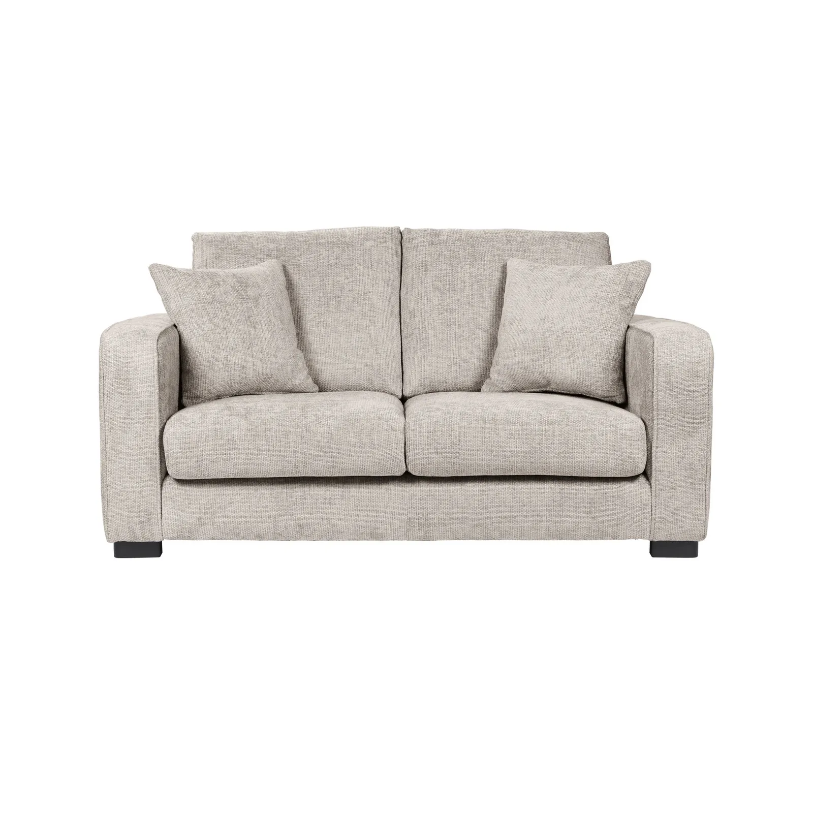 Carson Chunky Chenille 2 Seater Sofa Grey