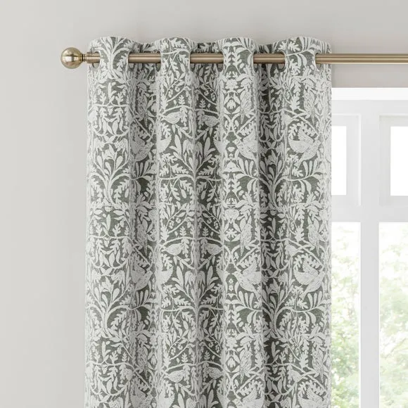 Alora Chenille Thermal Eyelet Curtains 1