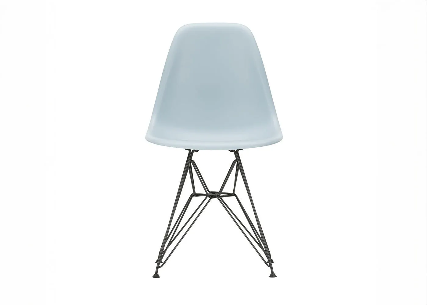 Vitra Eames DSR Chair Ice Grey Basic Dark Powder Coated Base 04 Glides 1