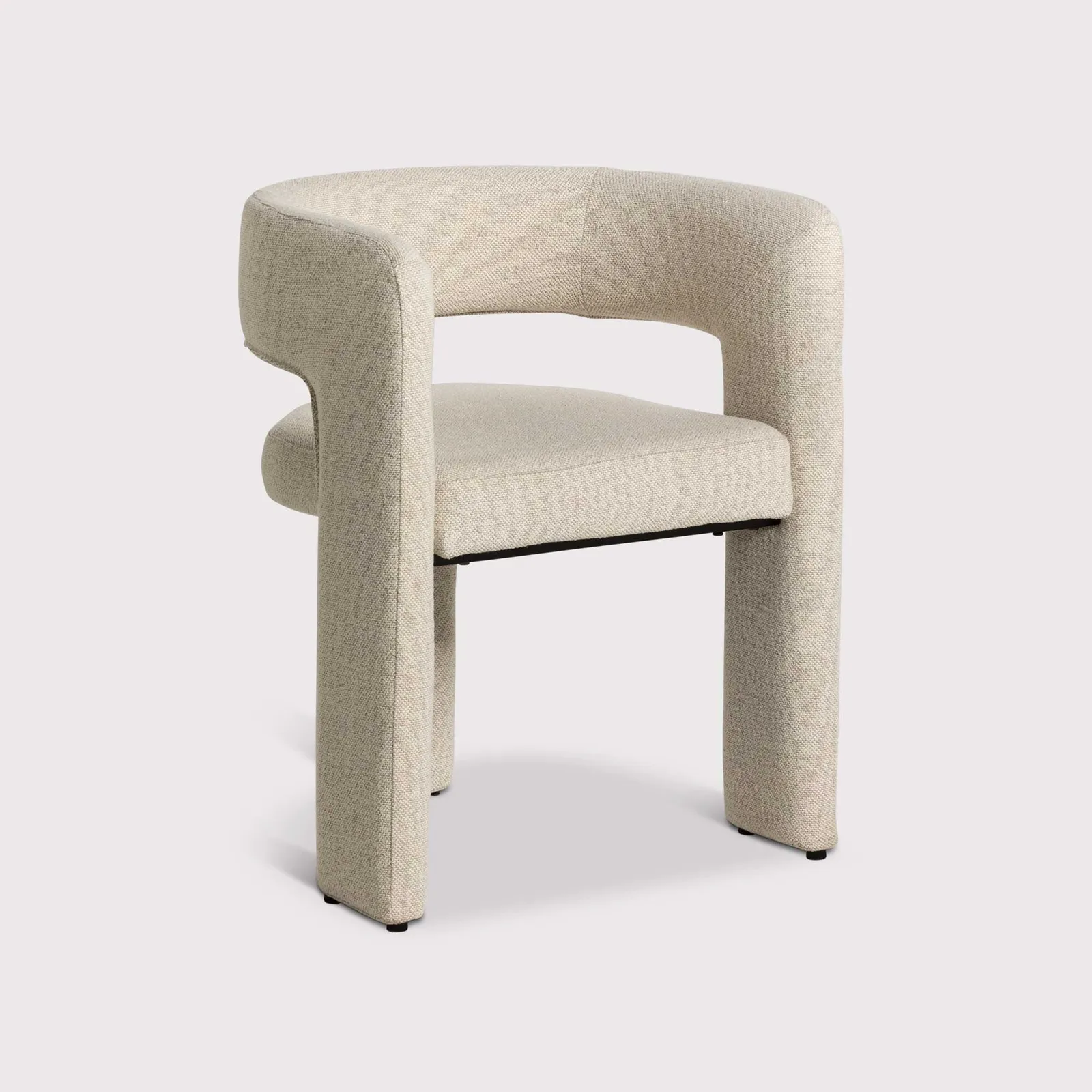 Koda Dining Chair With Arms, White Fabric | Barker & Stonehouse 2