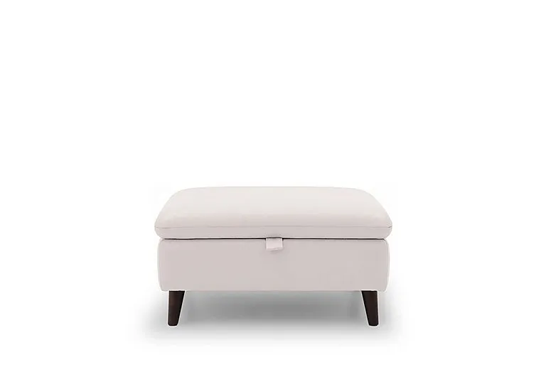 Chantilly Leather Storage Footstool