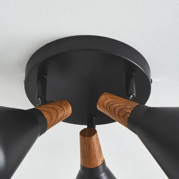 Elements Wolston 3 Light Semi Flush Spotlight 3