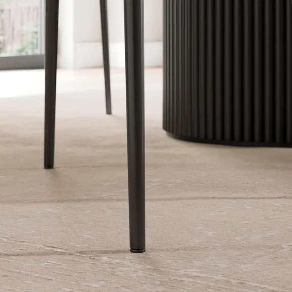 Kendall Dining Chair with Black Legs, Velvet 5