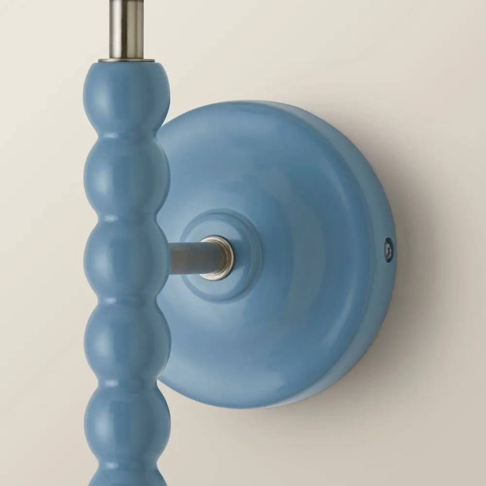 ValueLights Bobbins Pair of Pastel Bobble Style Wall Light Bases in Pale Blue 4
