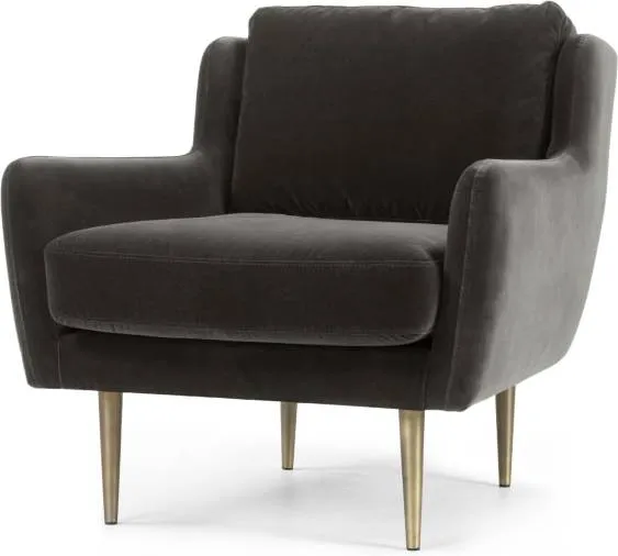 Simone Armchair, Concrete Cotton Velvet