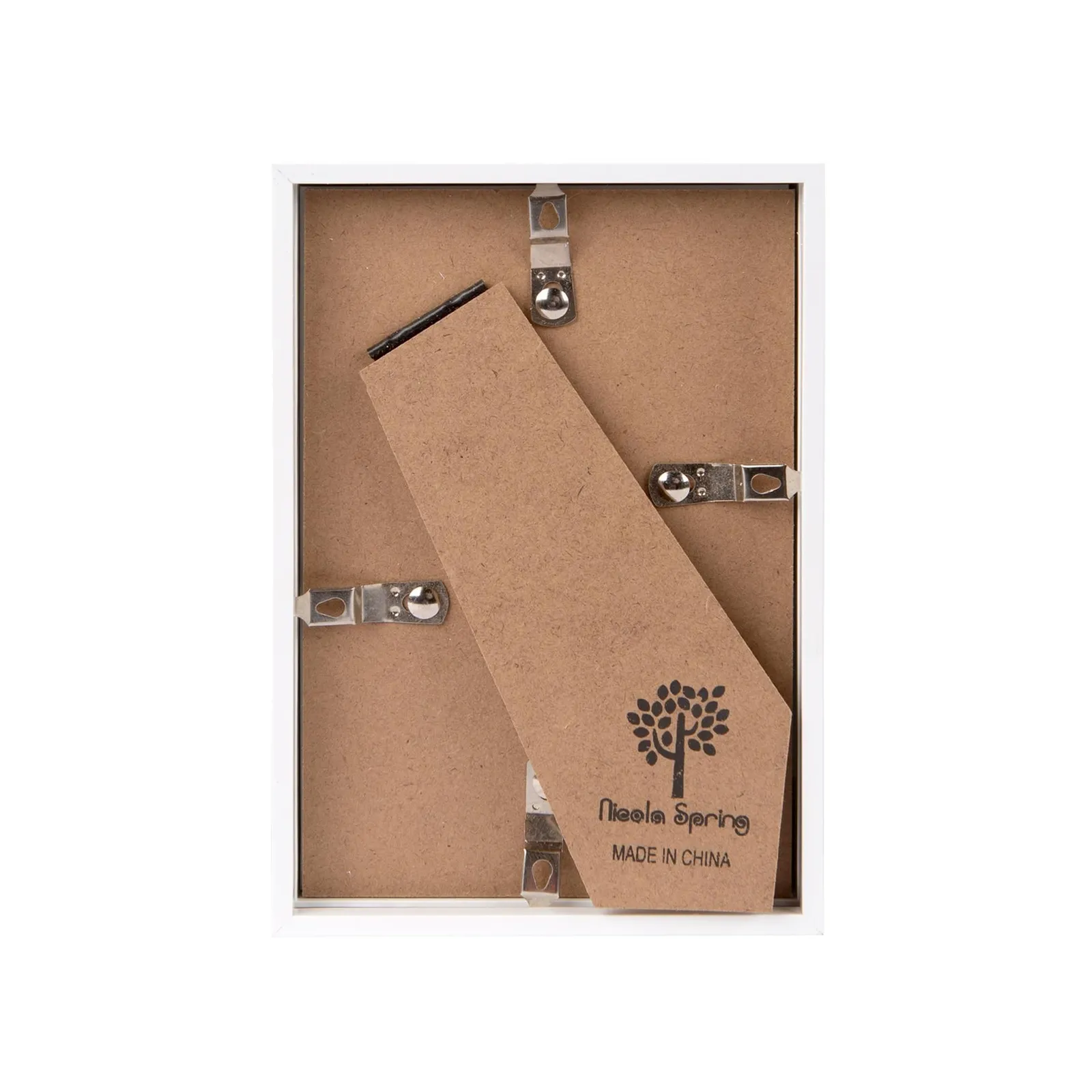 Nicola Spring 3D Deep Box Photo Frame - 4 x 6" in White 5
