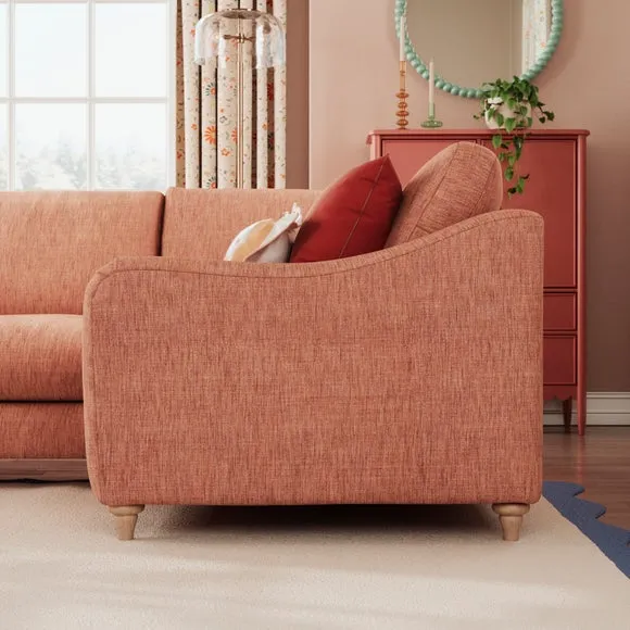 Hattie Slub Faux Linen Corner Sofa 2