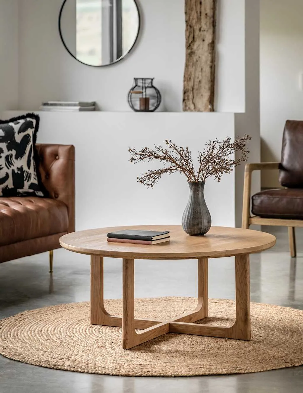 Gallery Direct Craft Round Coffee Table Natural