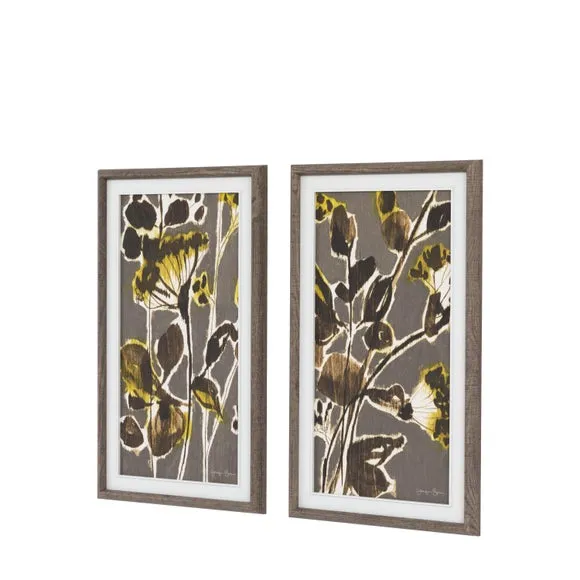 Cedar and Sage Set of 2 Statement Flora and Fauna Framed Canvases 2