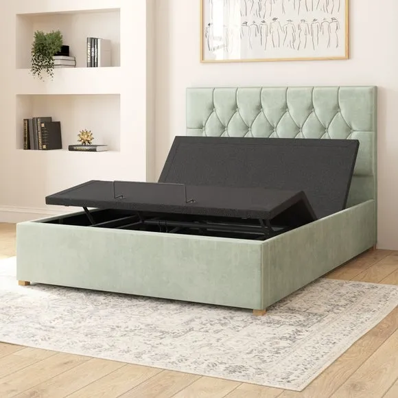 Olivier Plush Velvet Adjustable Bed 4