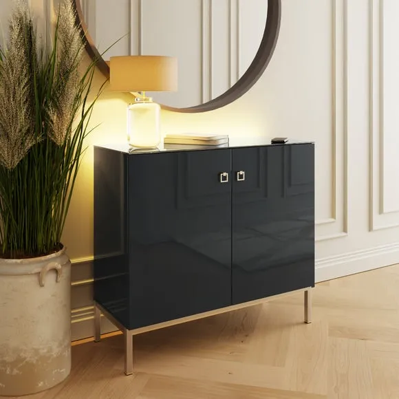 Return - Lyra Tall Smart Sideboard, Onyx Black