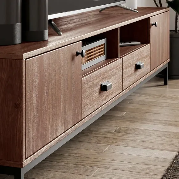 Fulton Pine Extra Wide TV Unit for TVs up to 80" 4