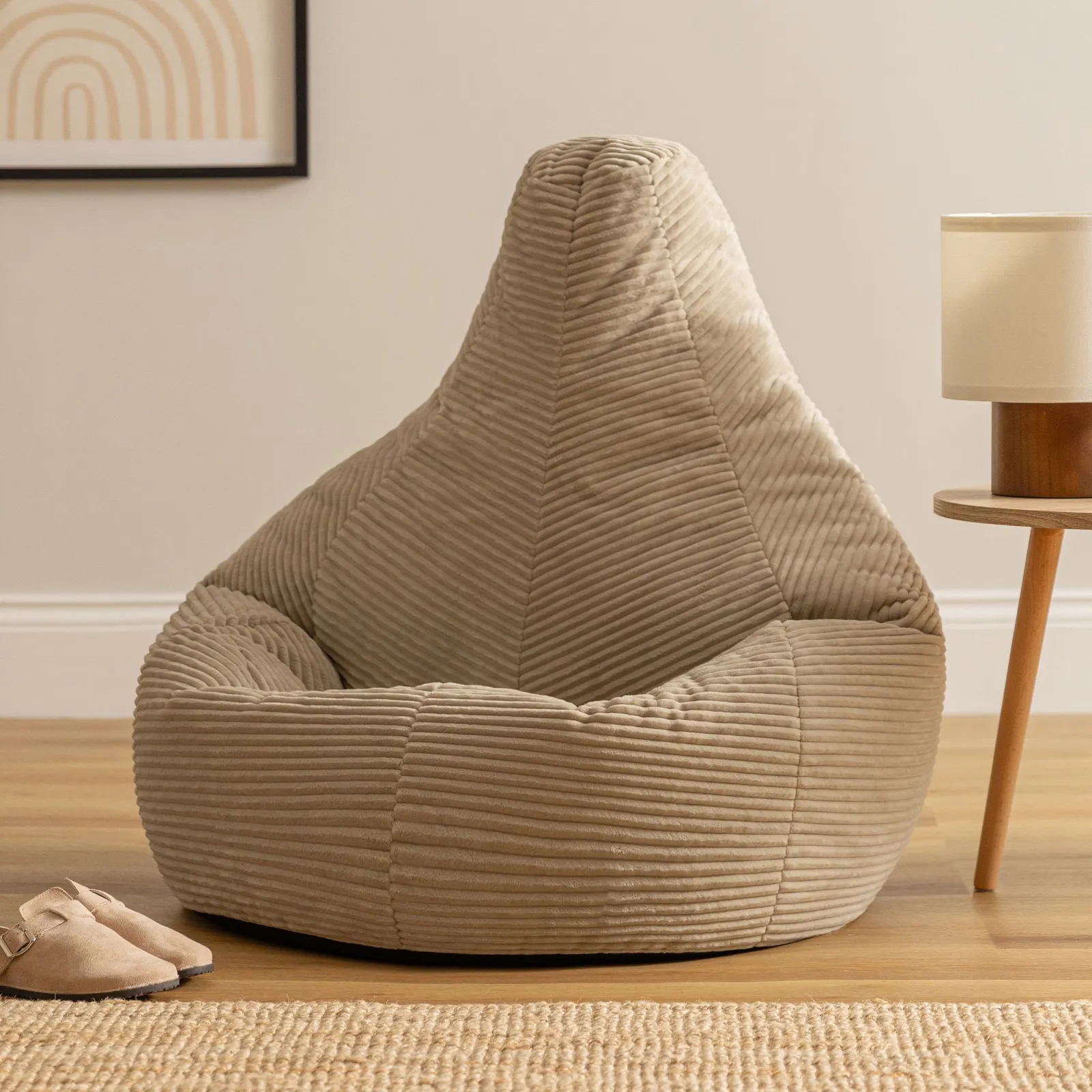 icon Dalton Medium Bean bag, Corduroy in Natural