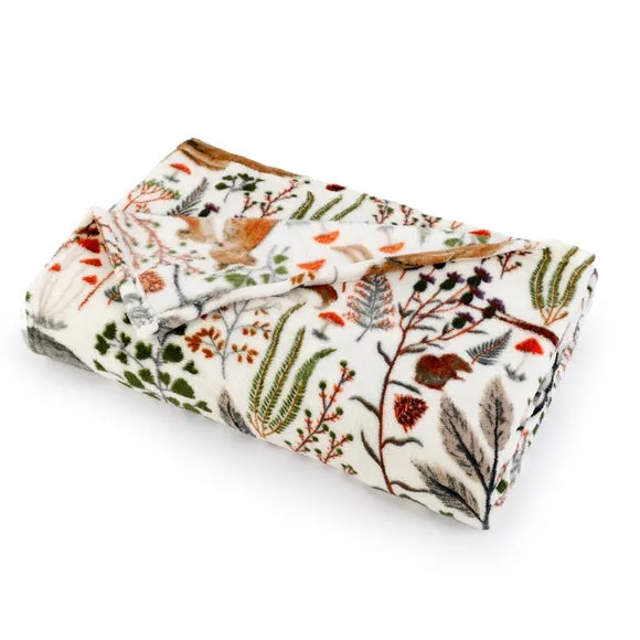 Woodland Printed Fleece Throw Blanket 3