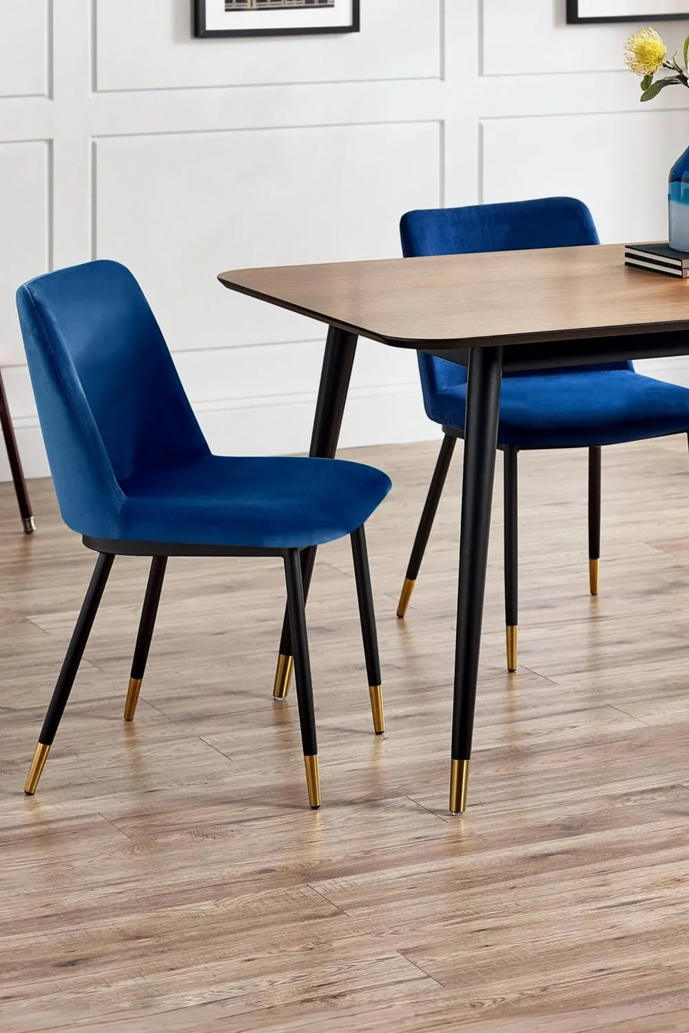 Julian Bowen Delaunay Upholstered Dining Chair (Set of 2) in Blue 2