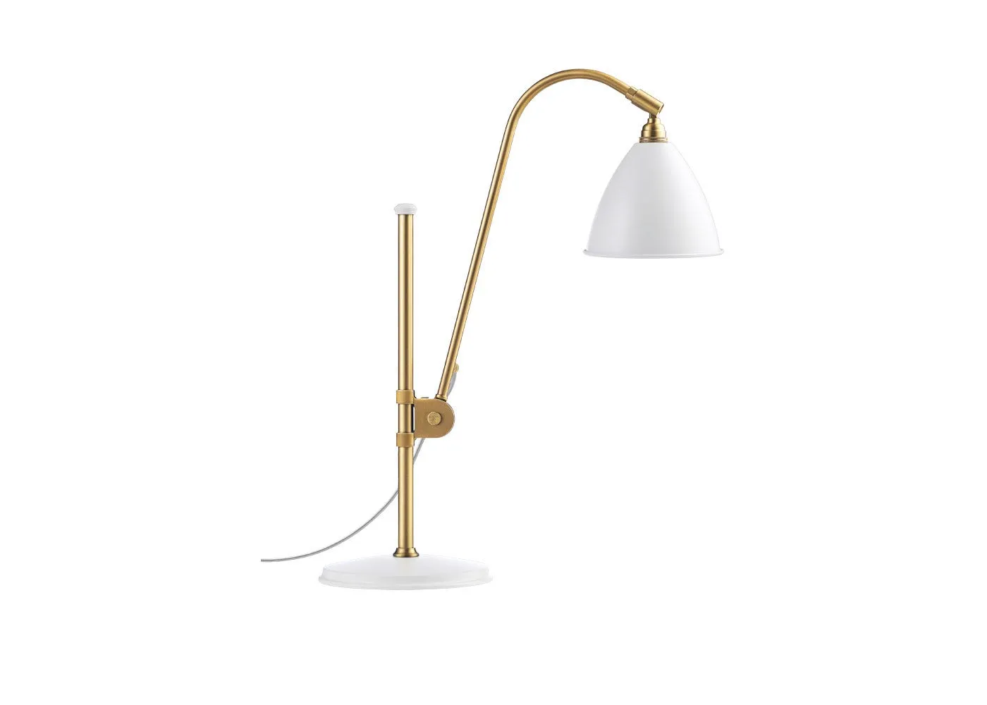 Gubi Bestlite BL1 Table Light Brass Base White Shade 1