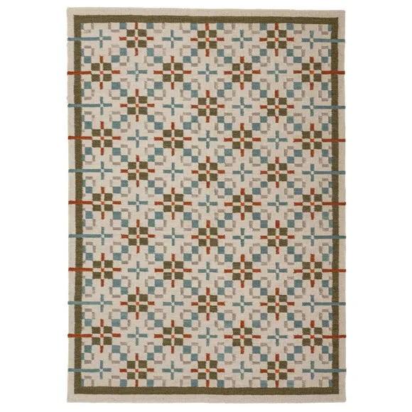 Awen Check Wool Blend Rug 5