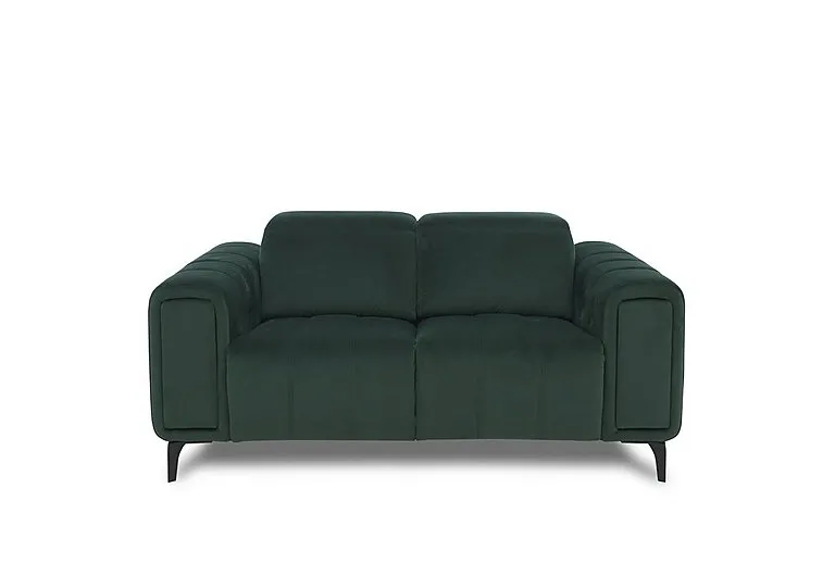 Elphaba Fabric 2 Seater Sofa with Storage Arms - Bottle Green