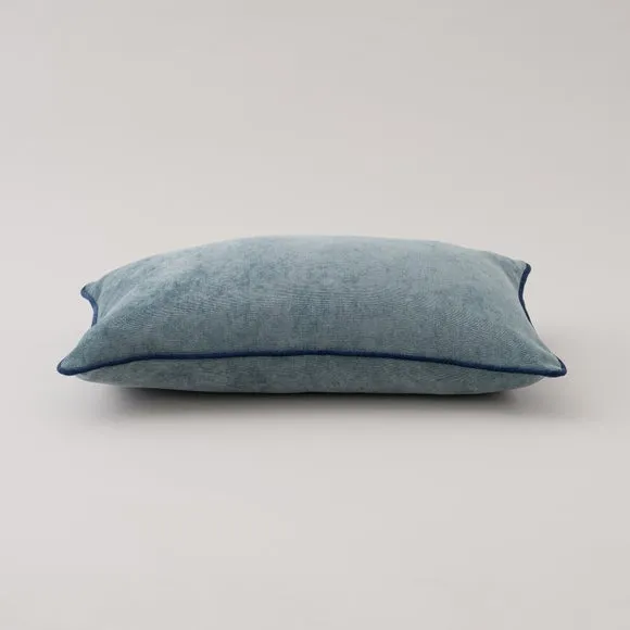 Velour Contrast Piped Rectangular Cushion 4