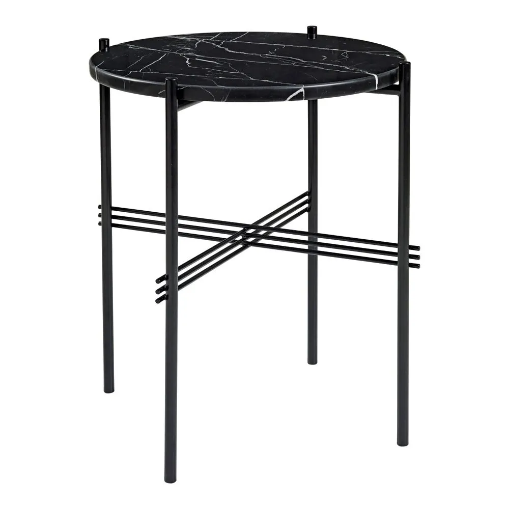 Gubi TS Side Table Black Marquina Dia. 40cm 2