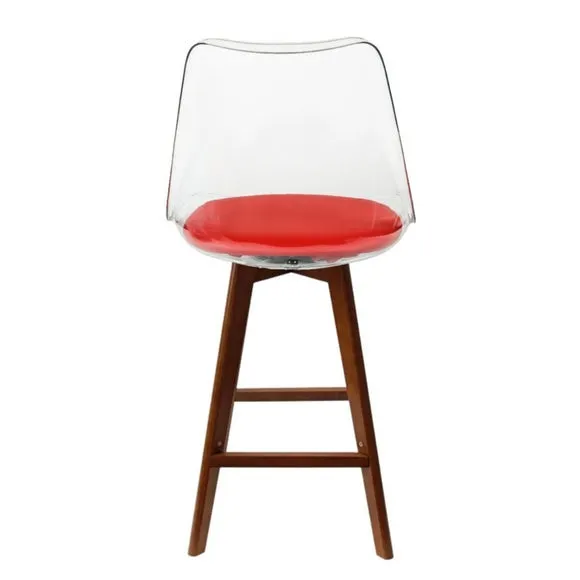 Fusion Living Soho Clear Plastic Bar Stool 5