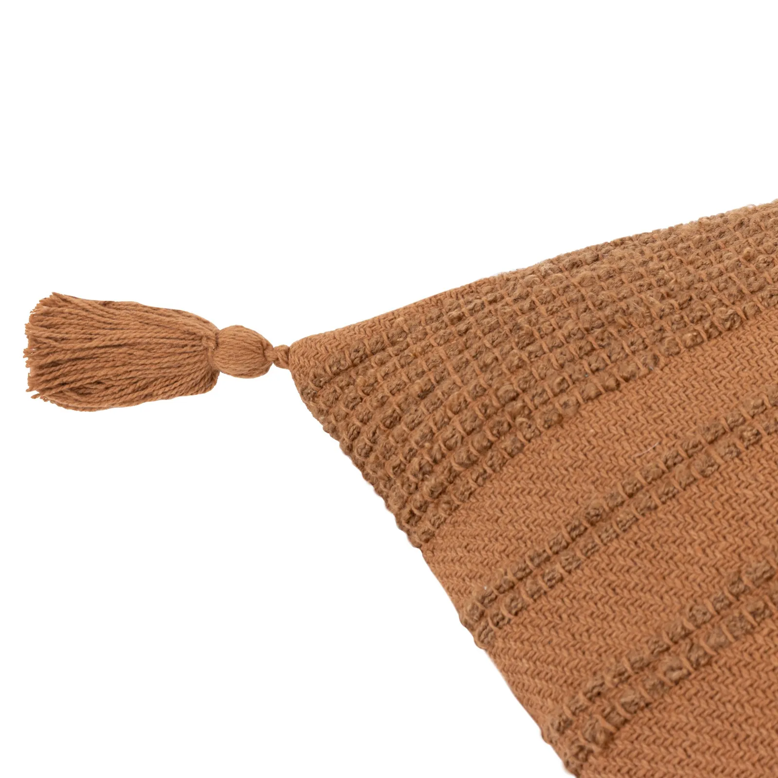 Yard Larch Woven Tasselled Cushion in Orange 6