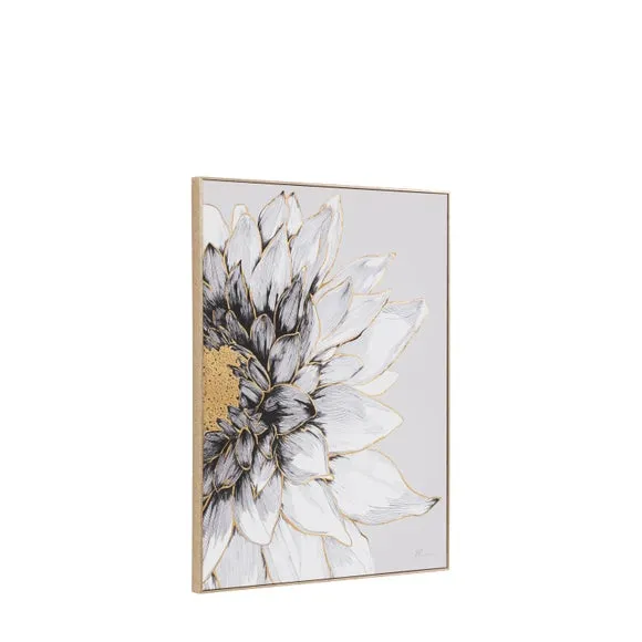 Cedar and Sage Floral Dahlia Study Framed Canvas 6
