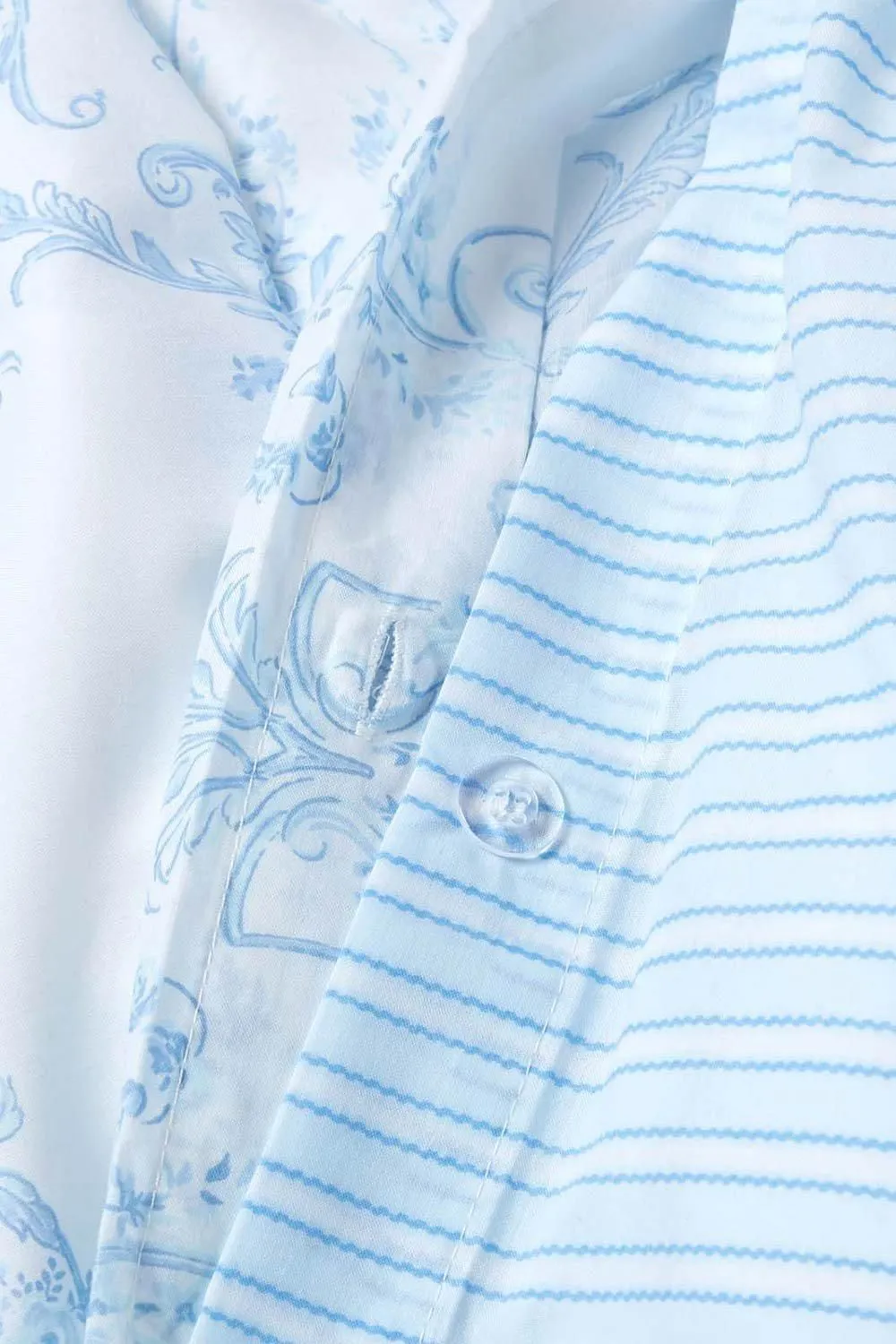 Homescapes French Toile Patterned Duvet Cover Set in Blue 4