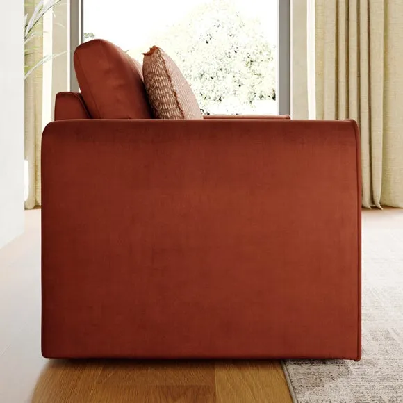 Abel Matte Velvet 2 Seater Sofa 3