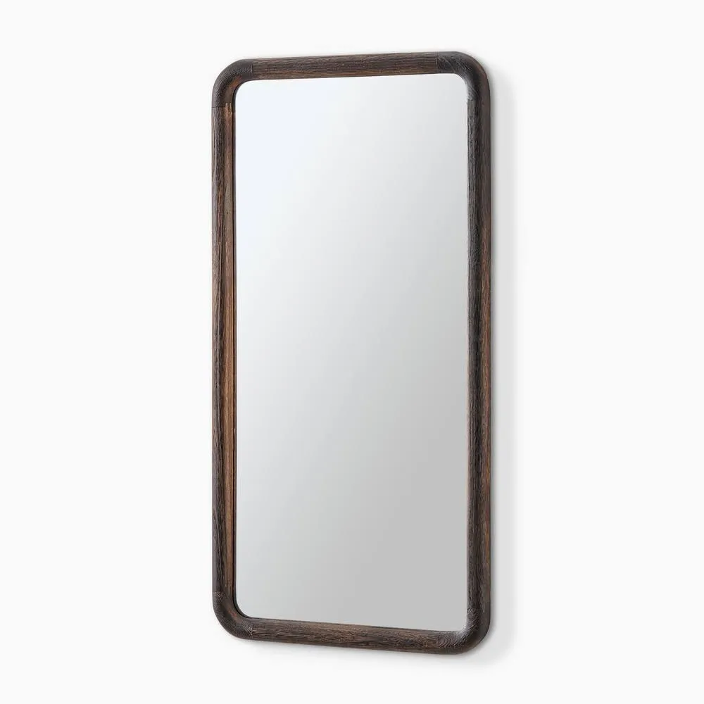 FurnitureboxUK Rowena Walnut Wood Small 80x40cm Rectangle Wall Mirror in Brown 4