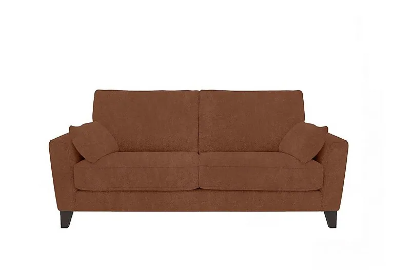 Brondby 3 Seater Fabric Sofa - Rust - Sofas and Armchairs