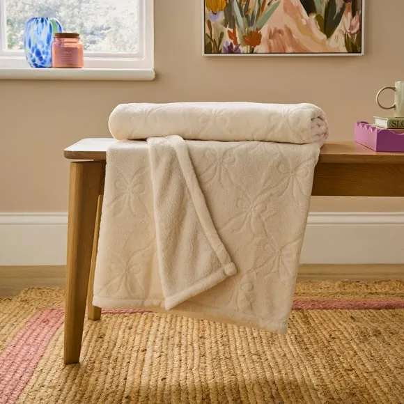 Bows Fleece Throw Blanket