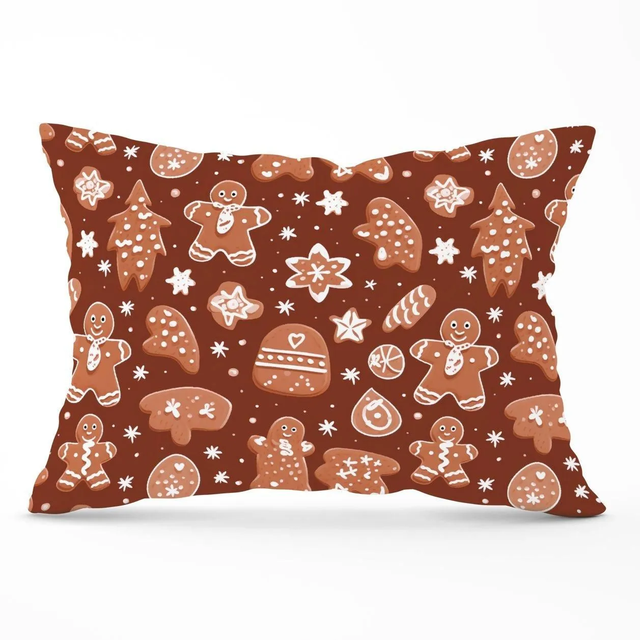 Warren Reed - Designer Gingerbread Cookies Cushions in Brown