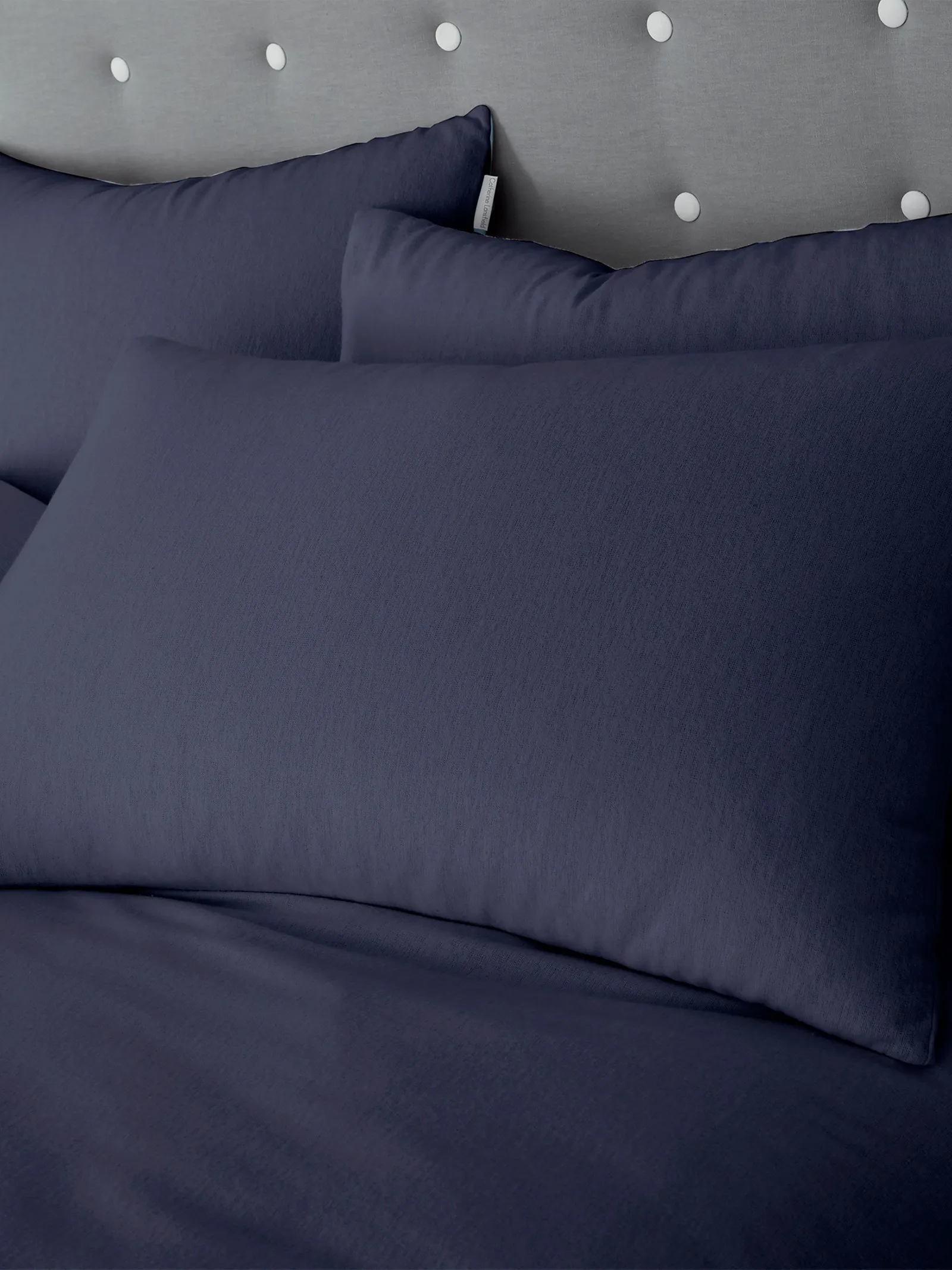 Catherine Lansfield 'Brushed Cotton' Pillowcase Pair in Navy 1