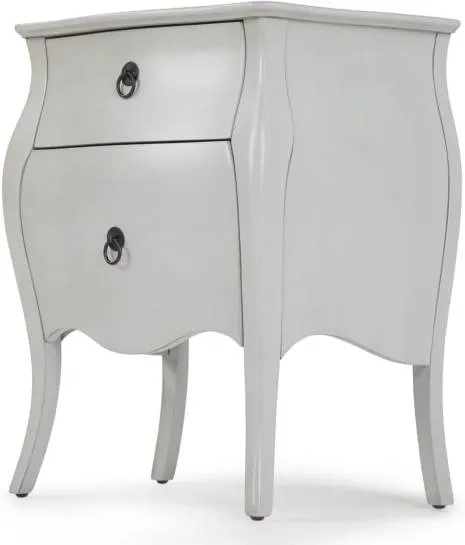 Bourbon bedside table, brushed grey