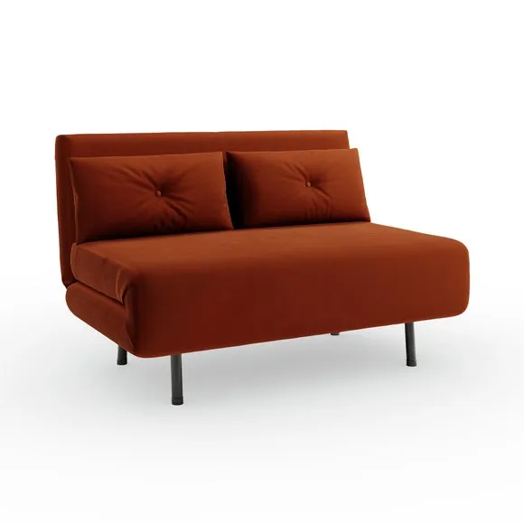 Phoebe Velvet Small Double 2 Seater Sofa Bed 6