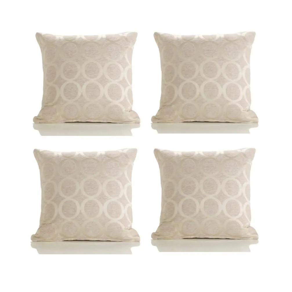 Luxury Living Luxury Chenille Cushion set of 4 in Cream